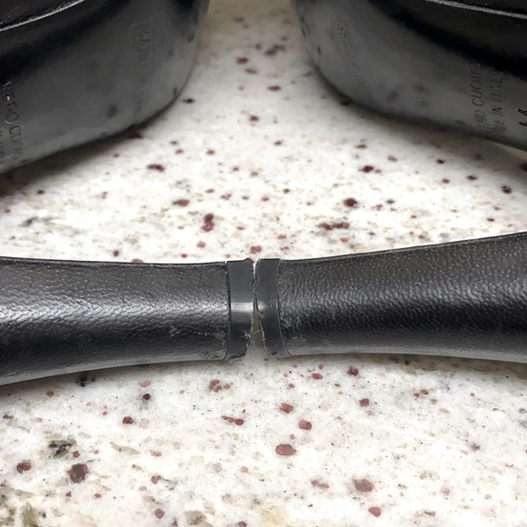 Marc Jacobs Black Open Toe Slip On Leather Heels - Picture 8 of 11